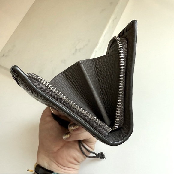 AllSaints Kita Small Japanese Pebbled Leather Wallet - Picture 7 of 9